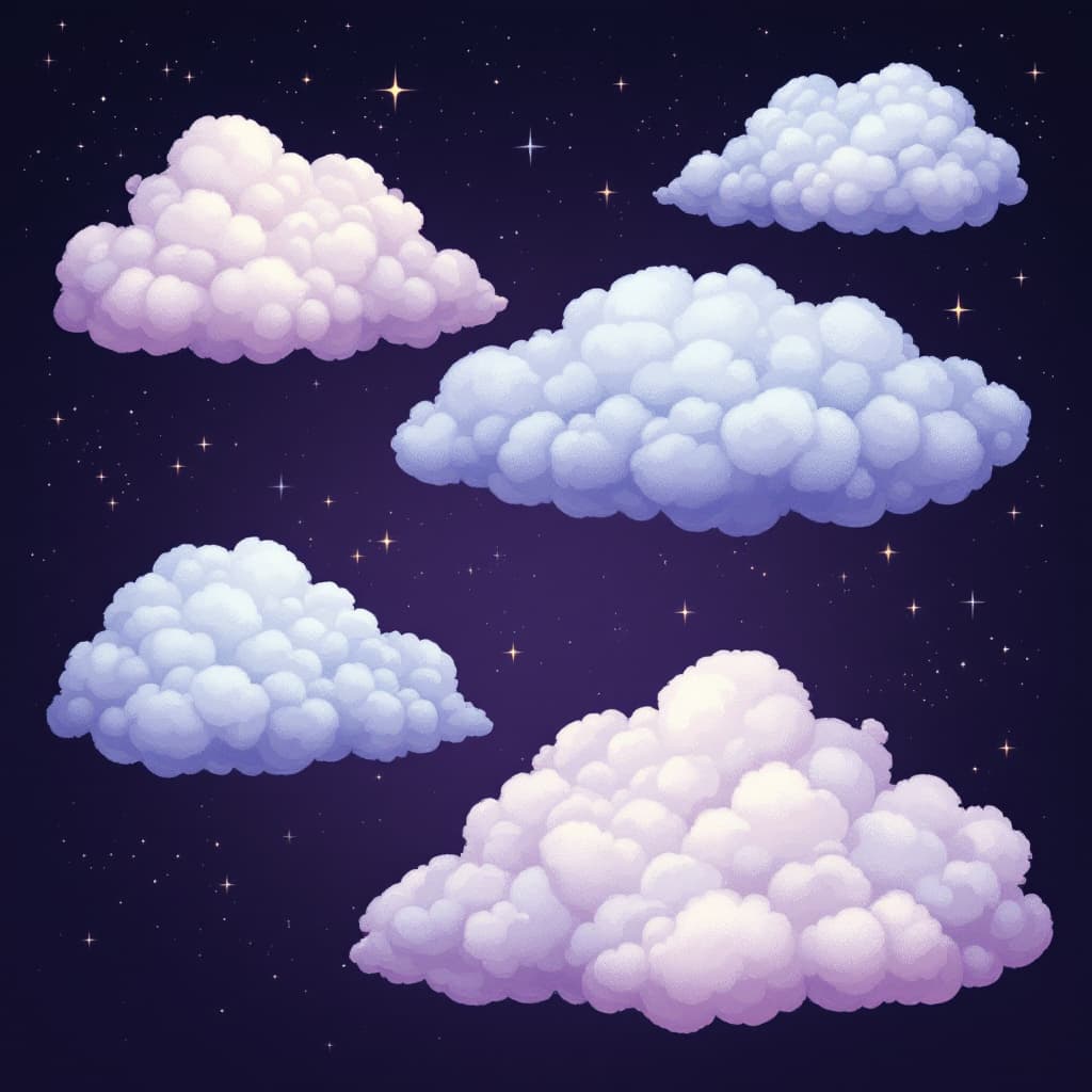 Magical clouds background